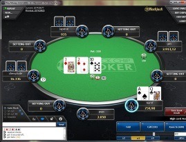Black Chip Poker table