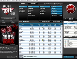 Full Tilt Poker lobby