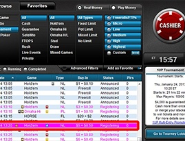 Full Tilt Poker lobby