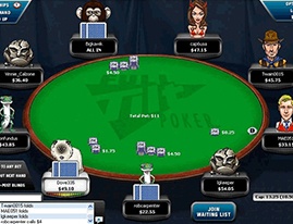 One of the most enjoyable user interface online today, including Rush Poker